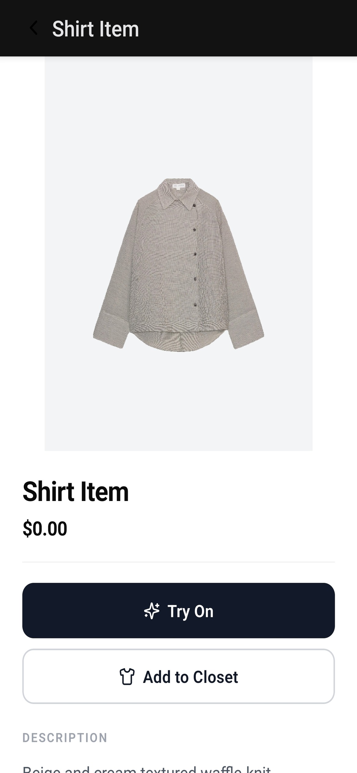 Trendly virtual try-on preview